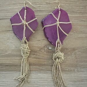 Vintage 80s Handcrafted Earrings